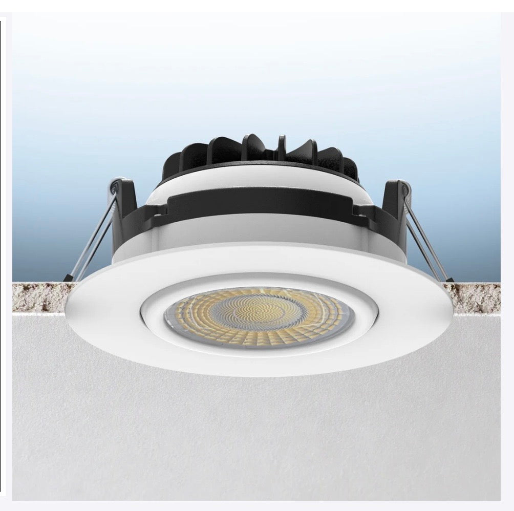 4" GIMBAL ROUND CANLESS SPOTLIGHT - 5CCT SELECTABLE WHITE FINISH LR23304