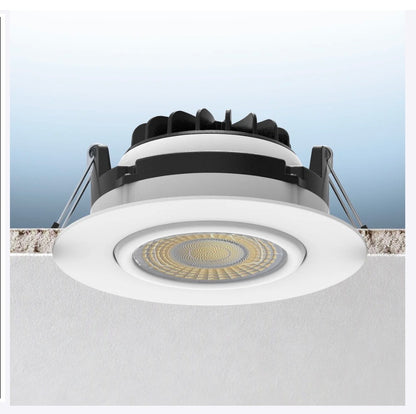 4" GIMBAL ROUND CANLESS SPOTLIGHT - 5CCT SELECTABLE WHITE FINISH LR23304