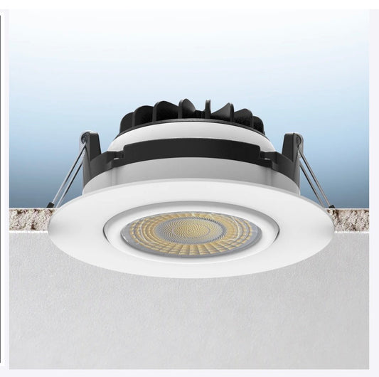 4" GIMBAL ROUND CANLESS SPOTLIGHT - 5CCT SELECTABLE WHITE FINISH LR23304