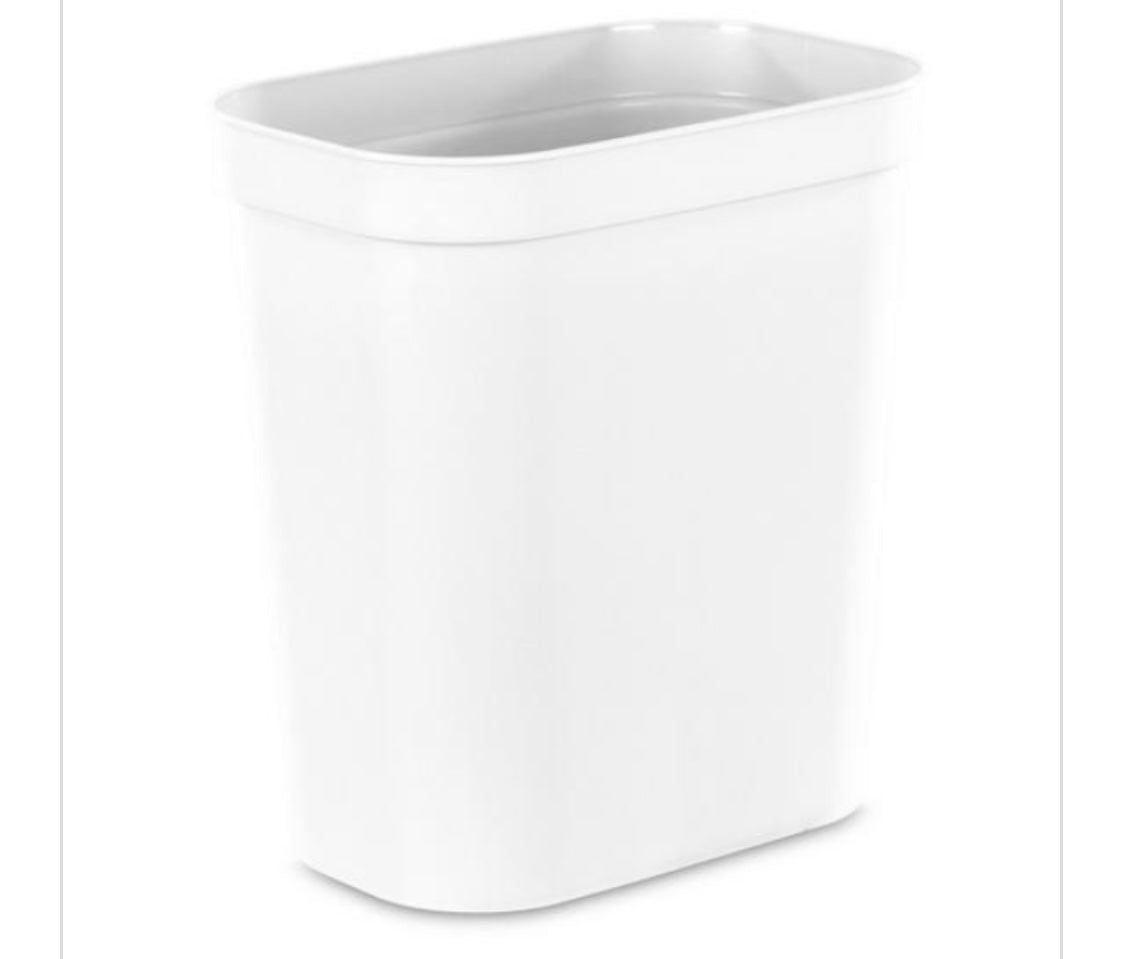 Waste basket 2.5 Gallon white ￼