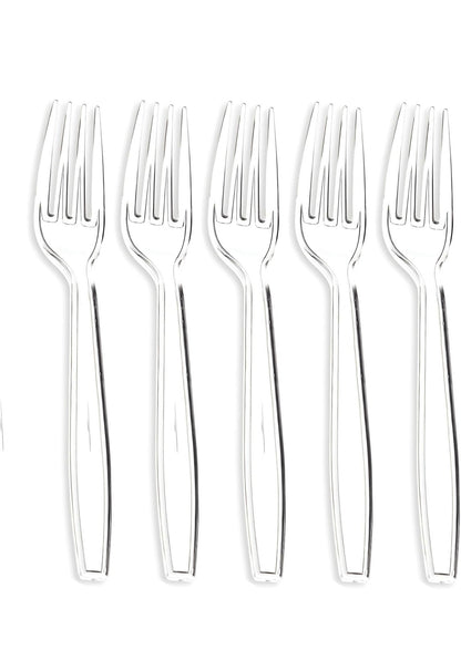 Basic Cutlery Collection, Clear Forks BOX (100 Count)