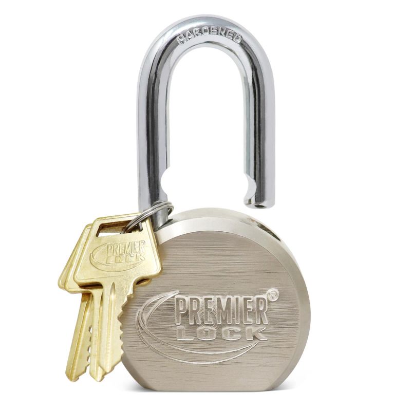 2-5/8" Solid Steel Commercial Gate Keyed Padlock with Short Shackle and 3 Keys-Carded