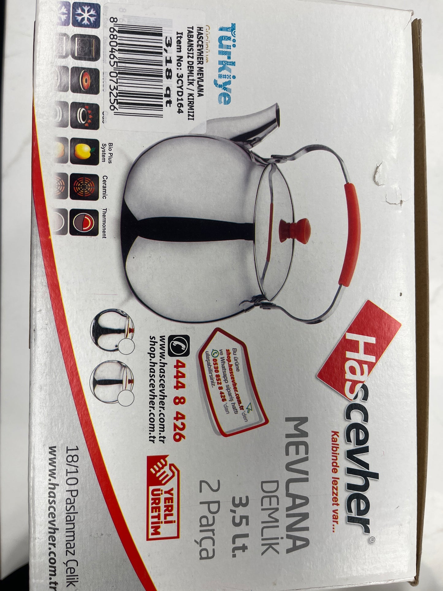 Stainless steel 3.5 L tea kettle