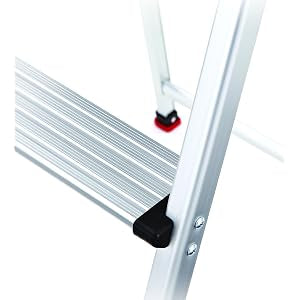 Rubbermaid 3-Step Ladder, Aluminum Lightweight Folding Step Stool with Project Tray, Silver, Tested to US Safety Standards, No Assembly Required