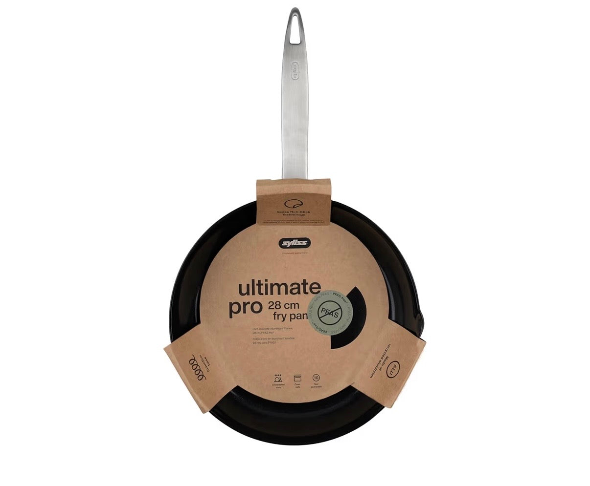Zyliss Ultimate Pro Ceramic Fry Pan - Aluminium Fry Pan with a Stainless Steel Base & Ceramic Non-Stick Coating - Durable, Everyday-Use Pan - Dishwasher-Safe Kitchen Essential - 11"
