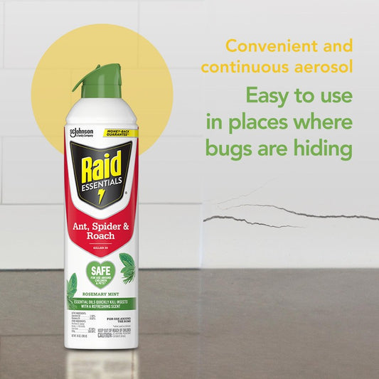 Raid spray Ant spider & Roach 10oz ￼