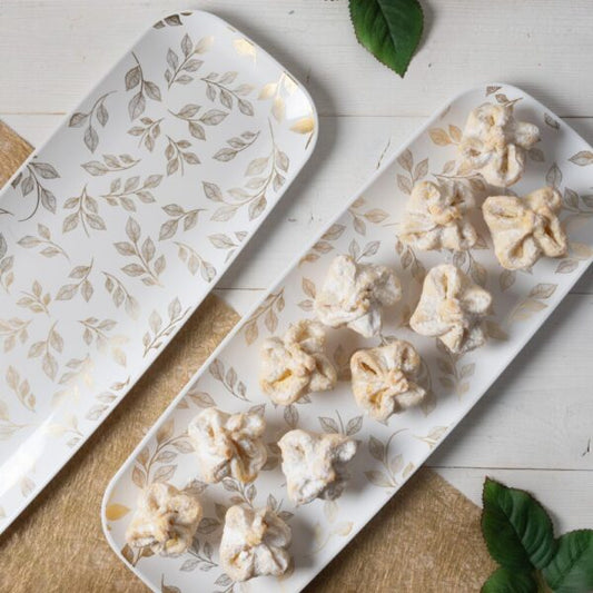 Organic Leaves Tray Rectangle 17.5â€³