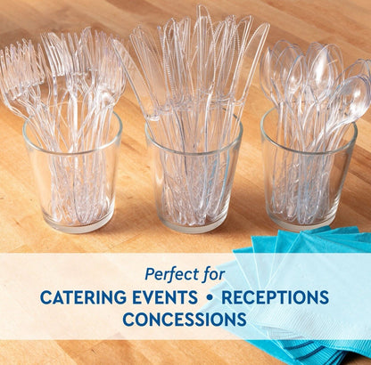Member's Mark Clear Cutlery Combo Pack, Forks, Knives, Spoons (360 ct.)