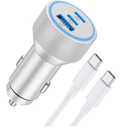 2in1 Car Charger USB-C USB-A