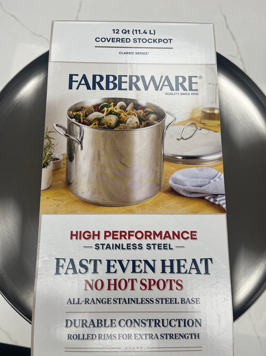 Barware 12 quart stock pot stainless steel