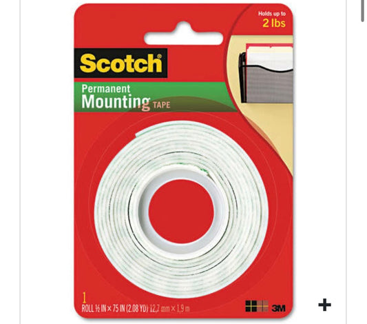 MOUNTING TAPE-3M- HEAVY DUTY â€“ 1/2â€³x 75â€³
$2.40