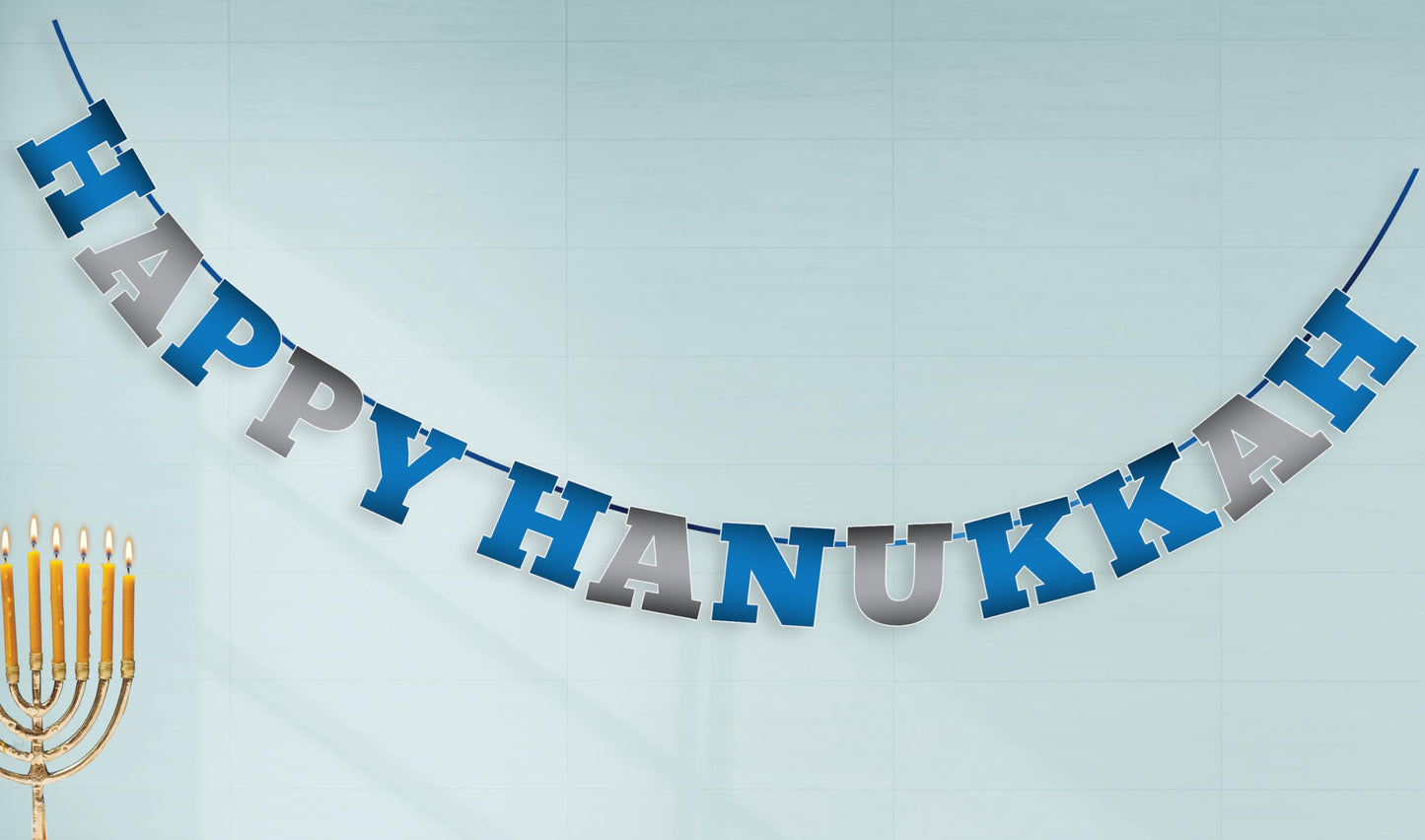 Happy Hanukkah banner 6 feet long