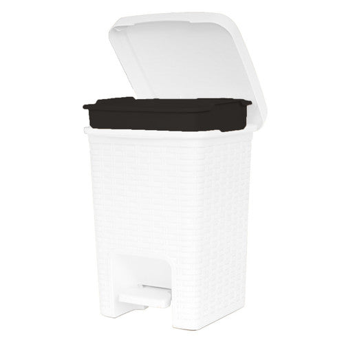 Square Thrash Can White 7.5Qt