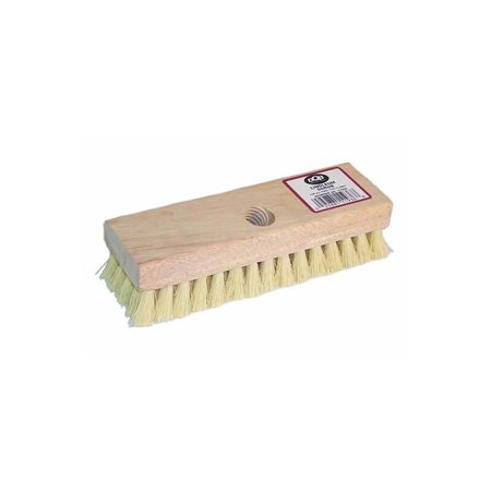 Deck scrub brush on stick