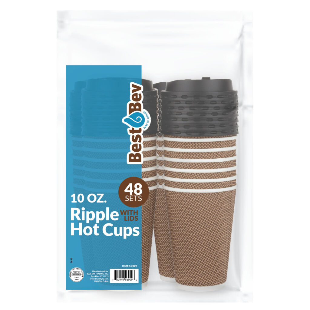 10oz Ripple Cups Brown Combo (48 Count)