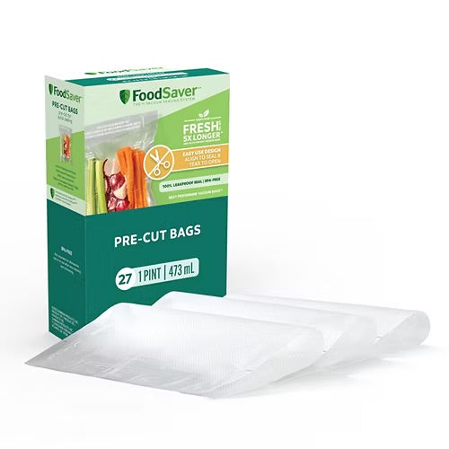 FoodSaver® Pint Pre-Cut Vacuum Seal Bags, 27 Pack