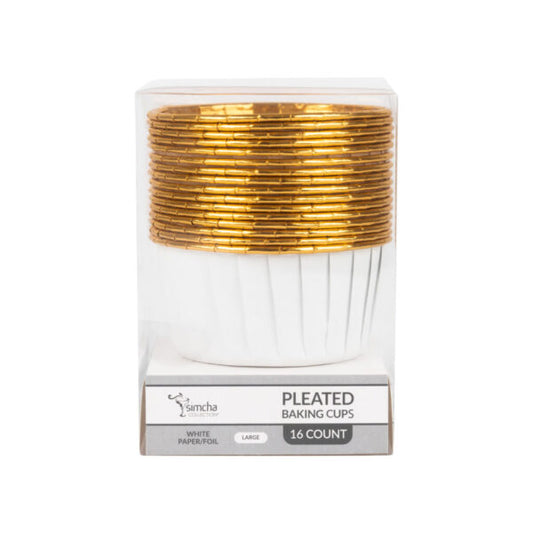 Large Pleated Baking Cup White Paper/Foil (16 Count)