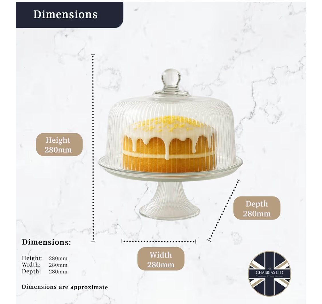 Anchor Hocking Monaco Cake Set, STD, Crystal