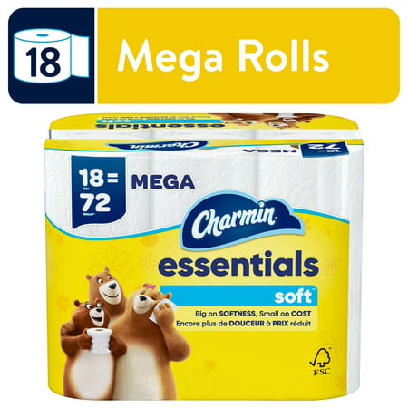 Charmin essentials, 18=72 rolls mega