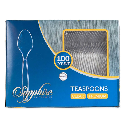 Basic Cutlery Collection, Clear Teaspoons BOX (100 Count)