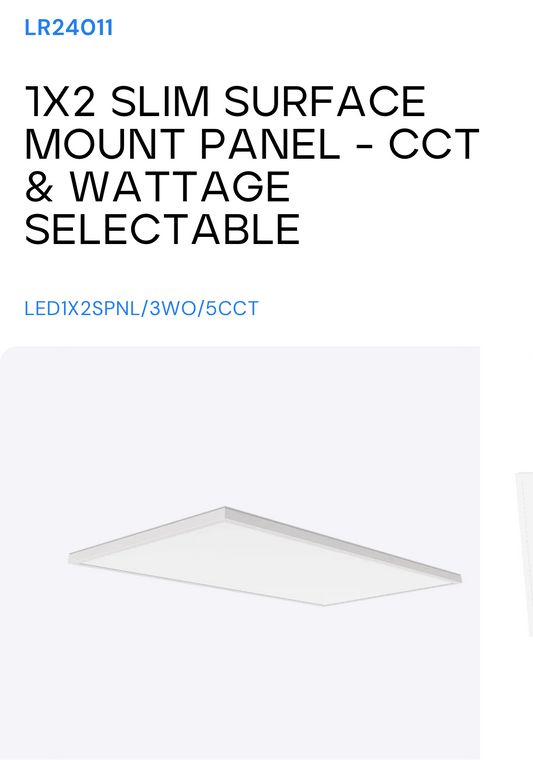 Luxrite 24011 1x2  slim surface mount panel