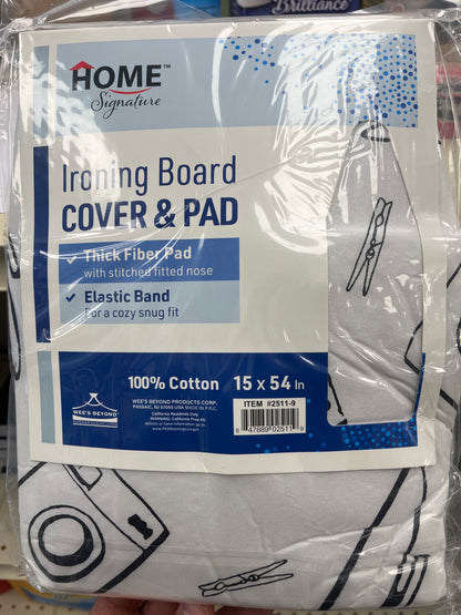 Ironing board cover and pad 15 x 54“