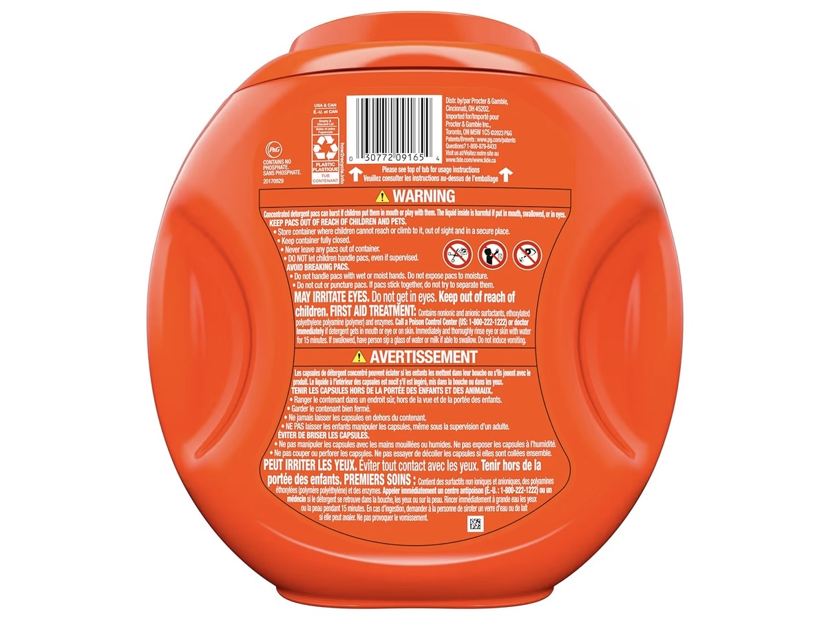 Tide PODS laundry detergent pacs, 3-in-1 Stain Remover, Odor Fighter, Color Protector, 76 Count, HE compatible, Original Scent