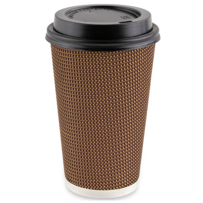 16oz Ripple Cups Brown Combo (16 Count)