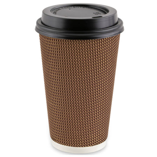 16oz Ripple Cups Brown Combo (16 Count)