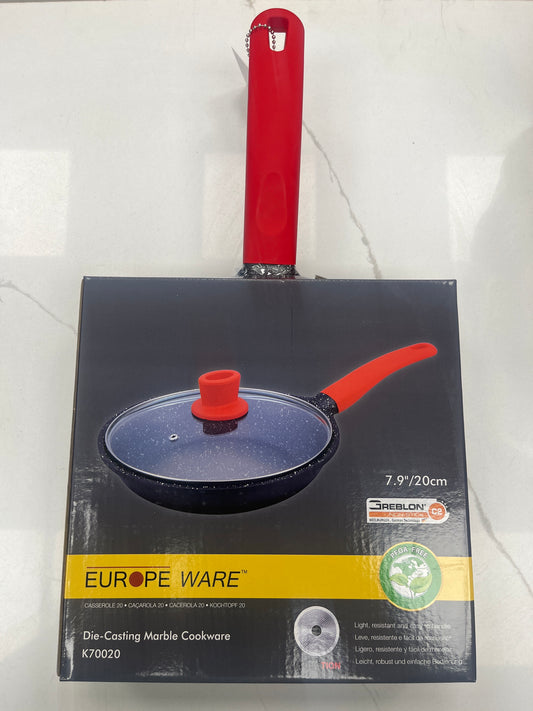 Ceramic fry pan with cover 7.9 inches