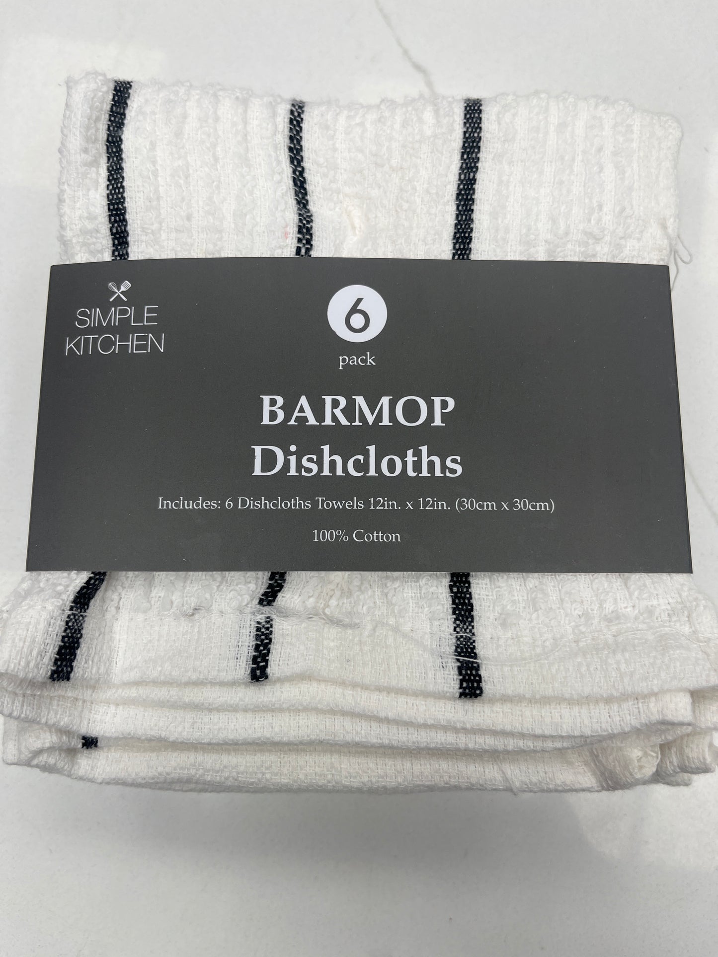 Barmop dishcloth 6 pack 12x12