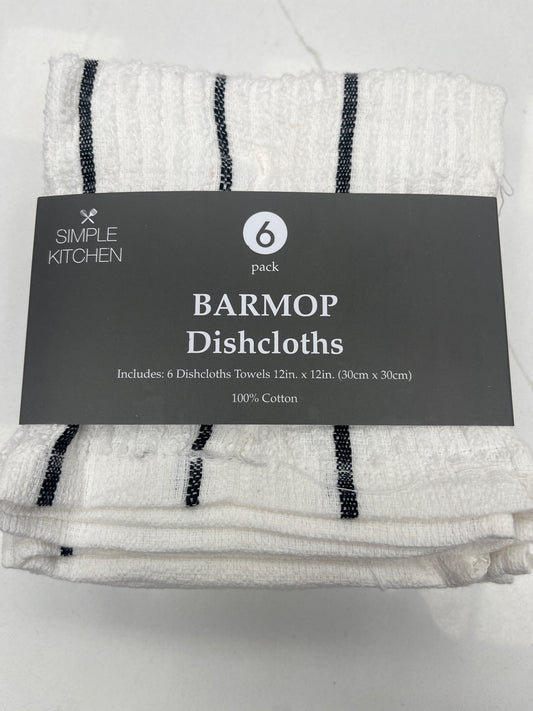 Barmop dishcloth 6 pack 12x12