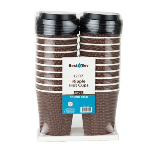 12oz Ripple Cups Brown Combo (20 Count)