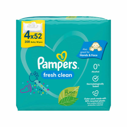 Pampers baby Wipes Refill 208 count 4x52