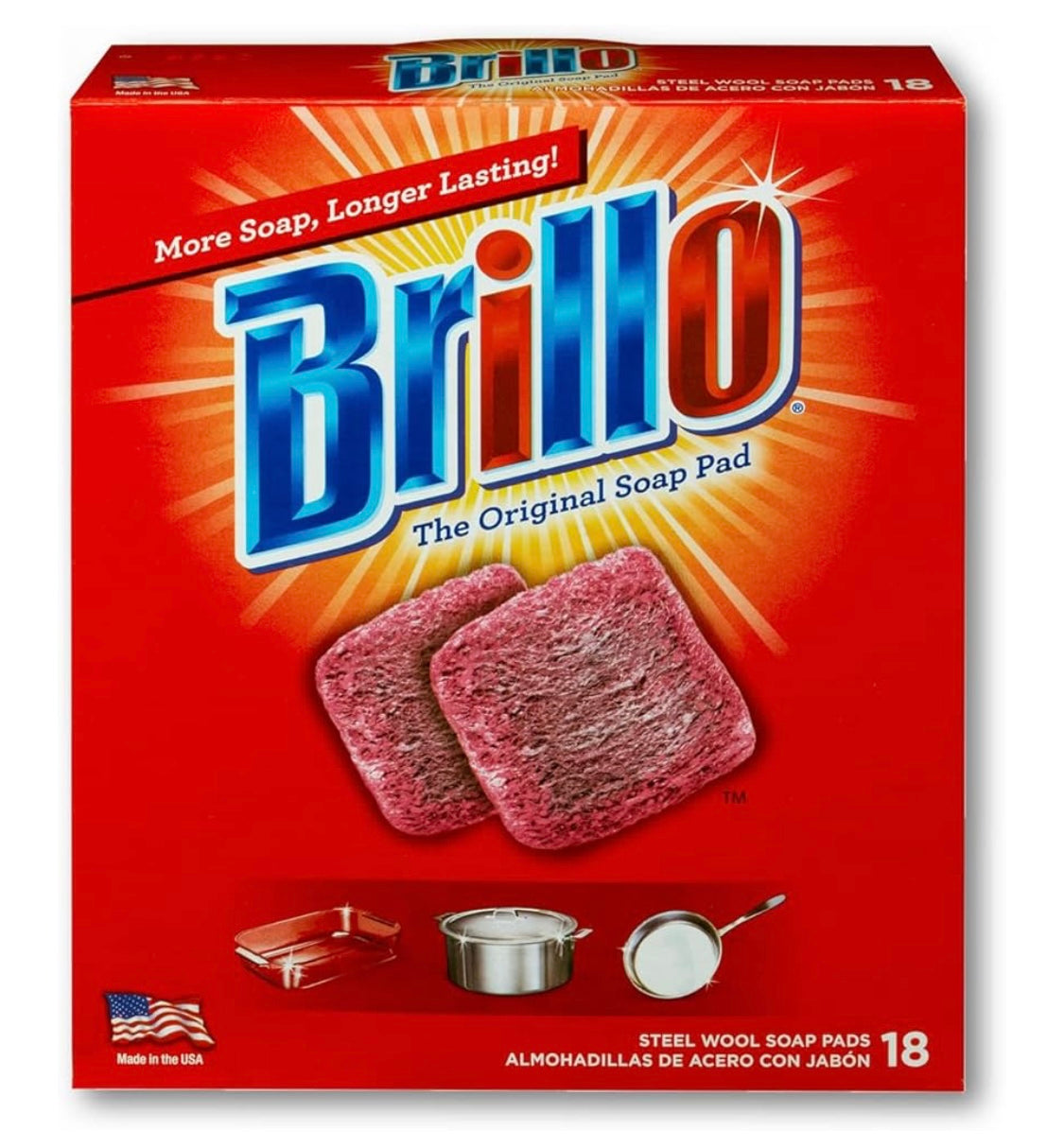 Brillo steel wool soap pads 18 count