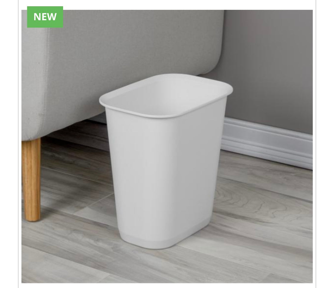 Sterilite 3 gallon wastebasket white