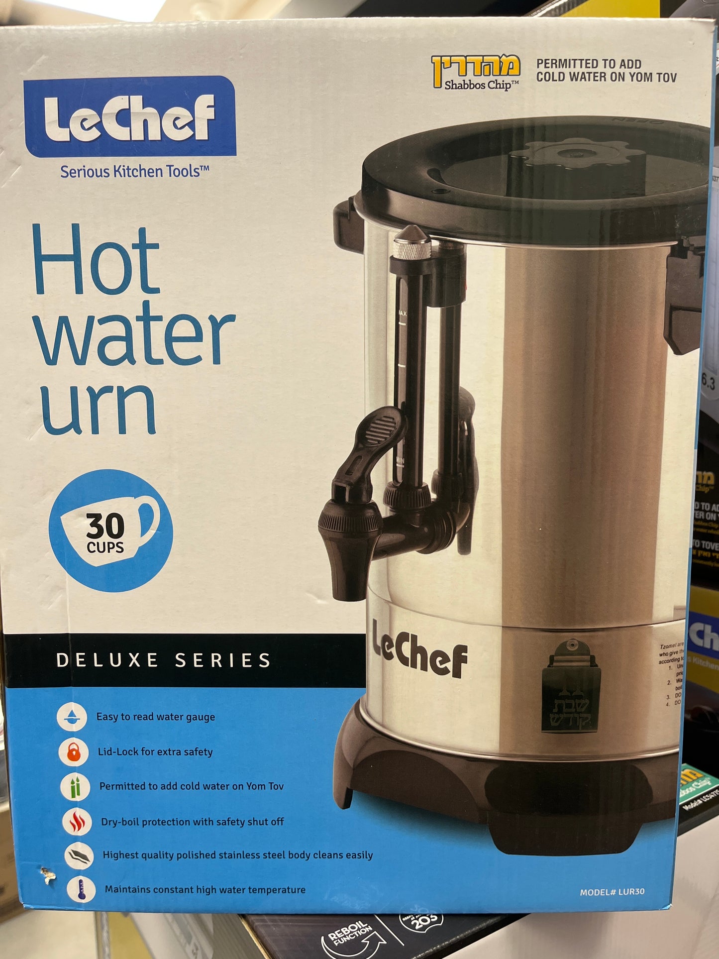 LeChef hot water urn 30 cups