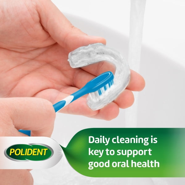 Polident Dental Appliance and Denture Brush, 1 Count