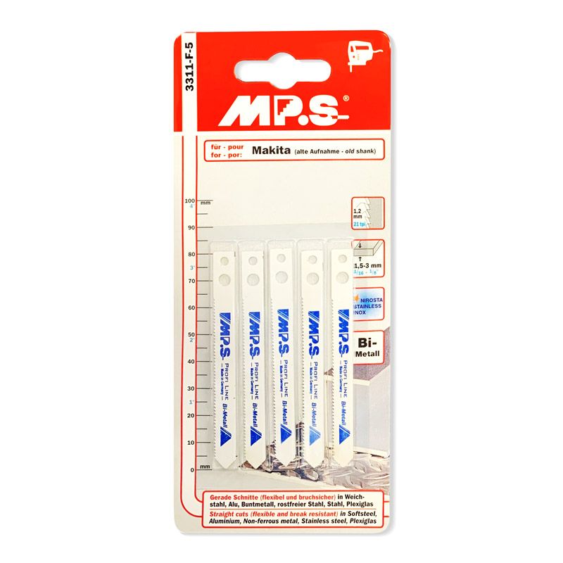 Premium Jig Saw Blade Cutting in Metal 3", 21 TPI - Bi-Metal/Makita