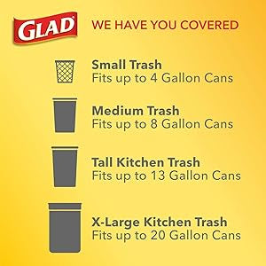 Glad OdorShield Small Drawstring Trash Bags - Febreze Beachside Breeze - 4 Gallon - 34 Count