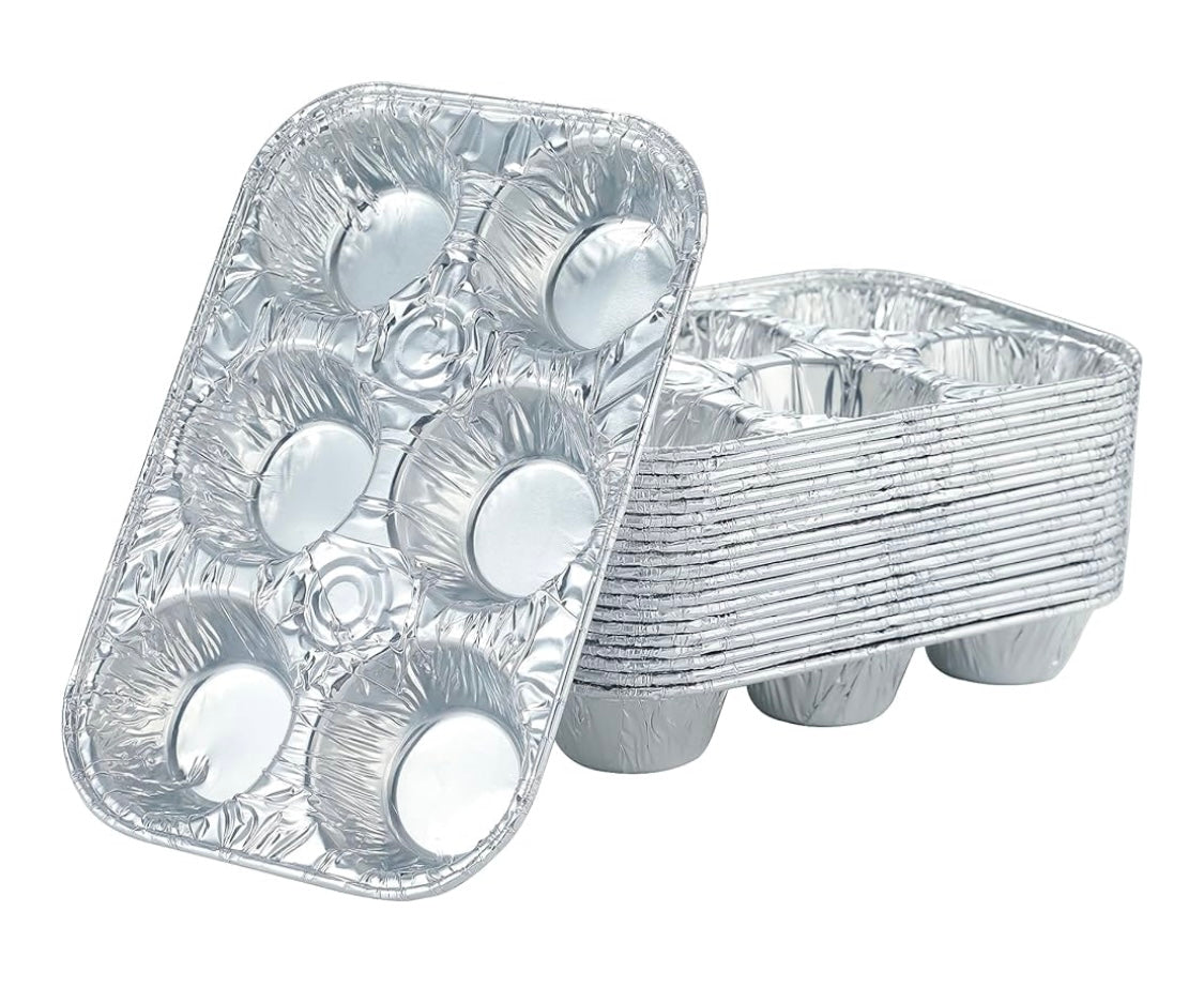 Aluminum Muffin Pans XL 6 cavity