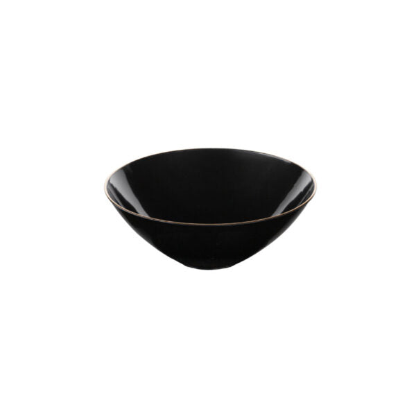 Organic Black Gold Rim Bowls 6 oz (10 count)