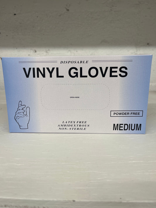 Vinyl gloves, medium