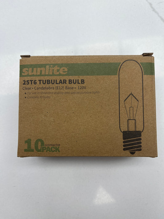 25 T6 tubular bulb 10pk