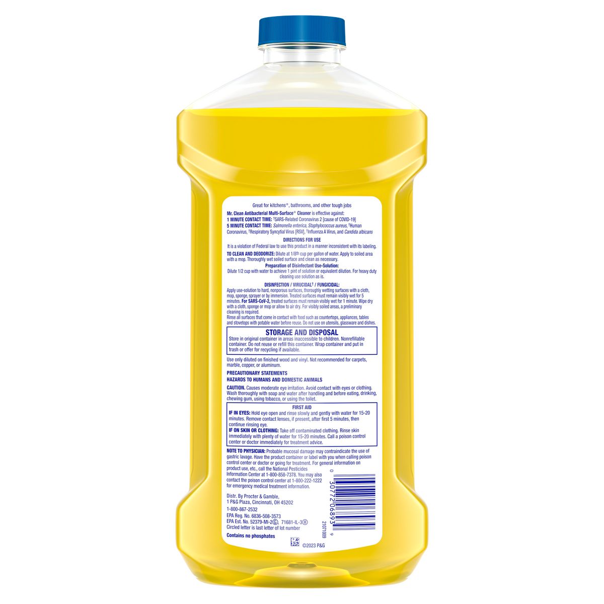 Mr. Clean Lemon Liquid Antibacterial Multi-Surface Cleaner - 41 fl oz