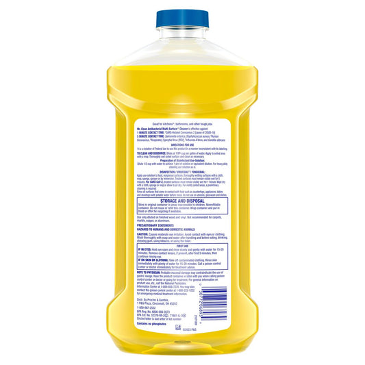 Mr. Clean Lemon Liquid Antibacterial Multi-Surface Cleaner - 41 fl oz