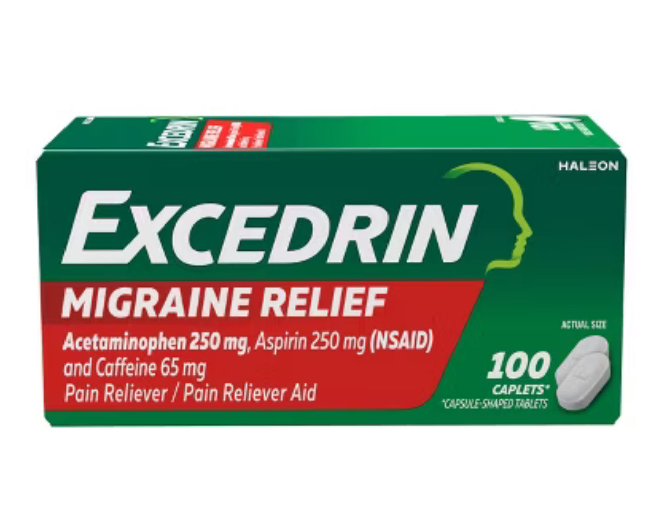 Excedrin migraine Relief 100 caplets