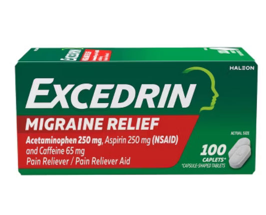 Excedrin migraine Relief 100 caplets