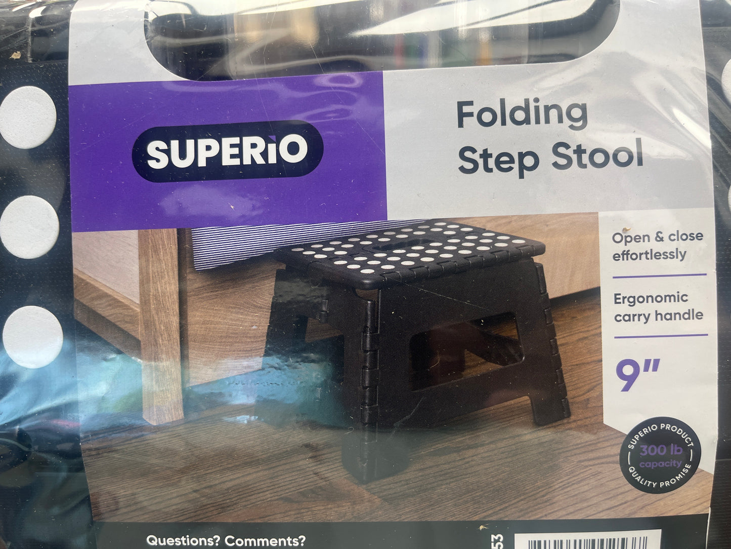 Flding step Stool 12" Black