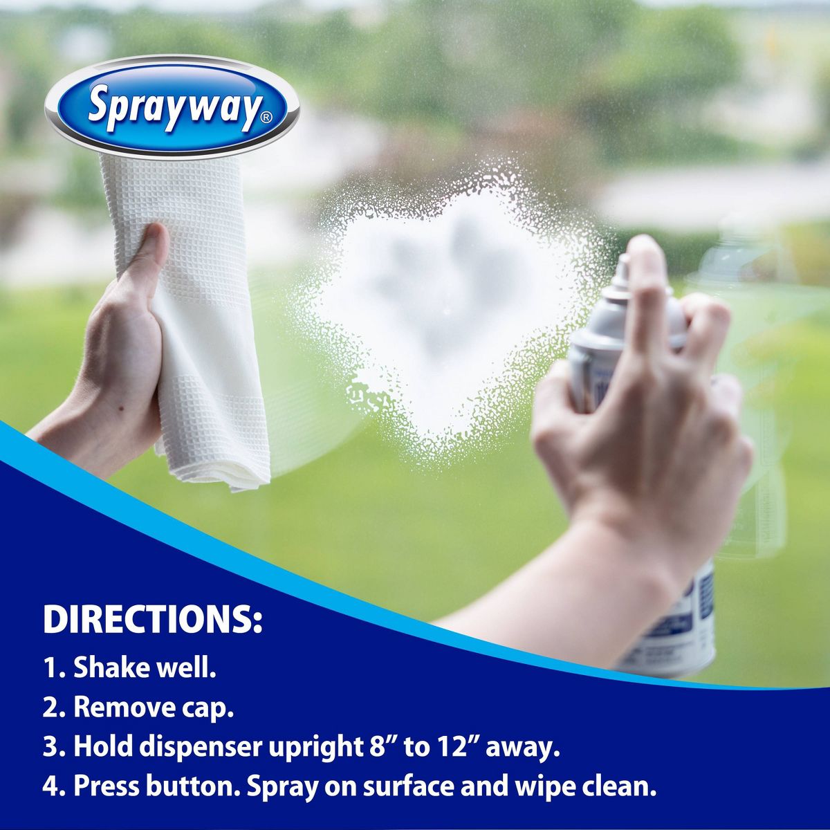 Sprayway Glass Cleaner Foaming Aerosol Spray, 19oz